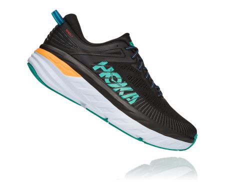 Hoka One One Bondi 7 Homem - Sapatos Ortopédicos Pretas | PT-MGLZArQ